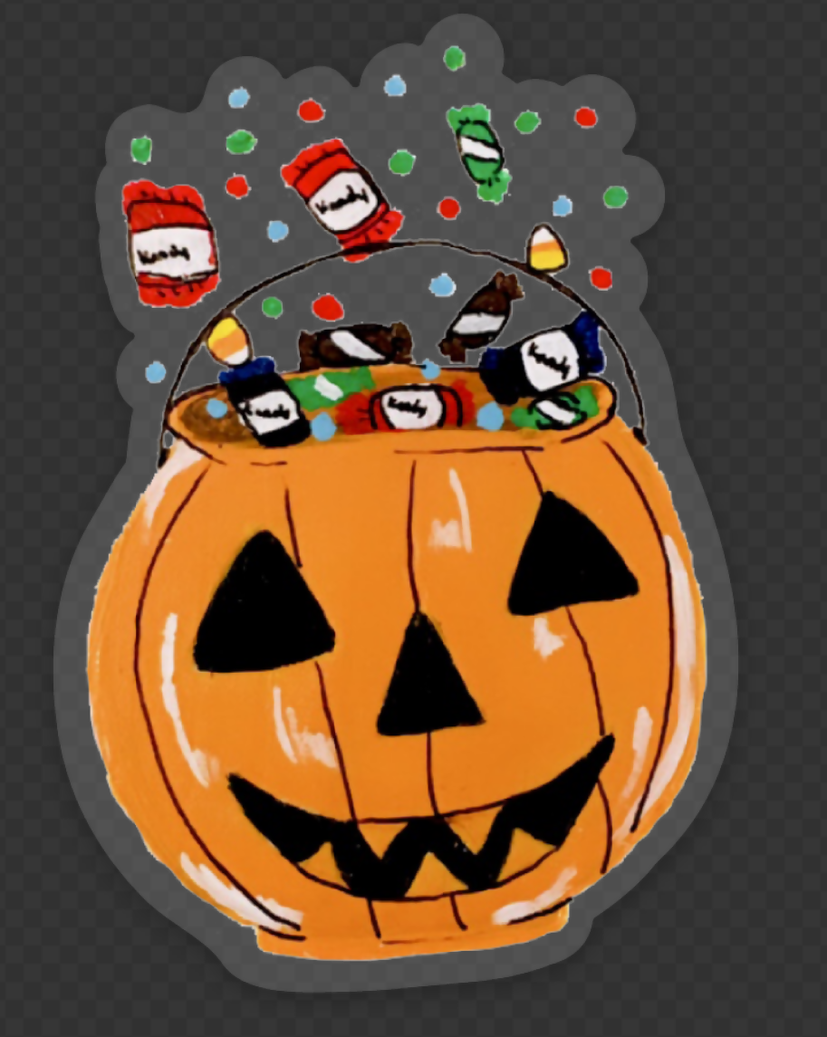 Halloween Bucket Sticker