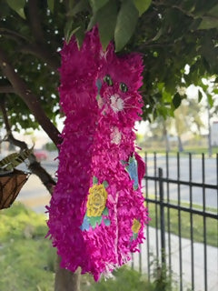 Pink Flower Cat Piñata