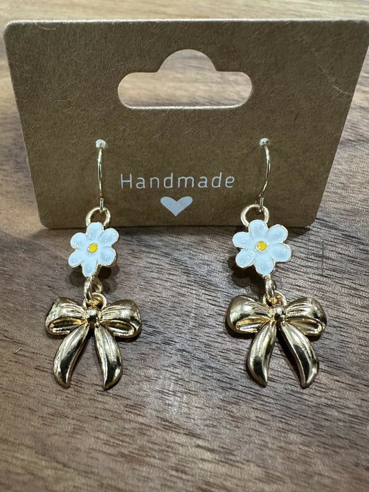 Flower and Bow Earrings