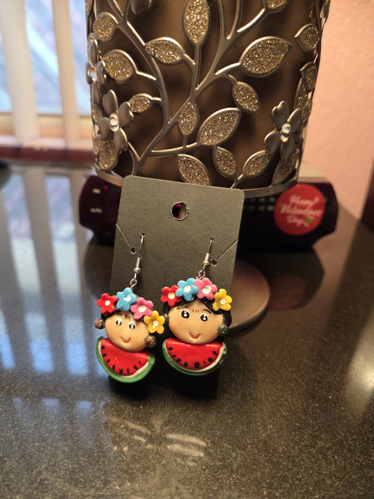 Aretes frida con sandia