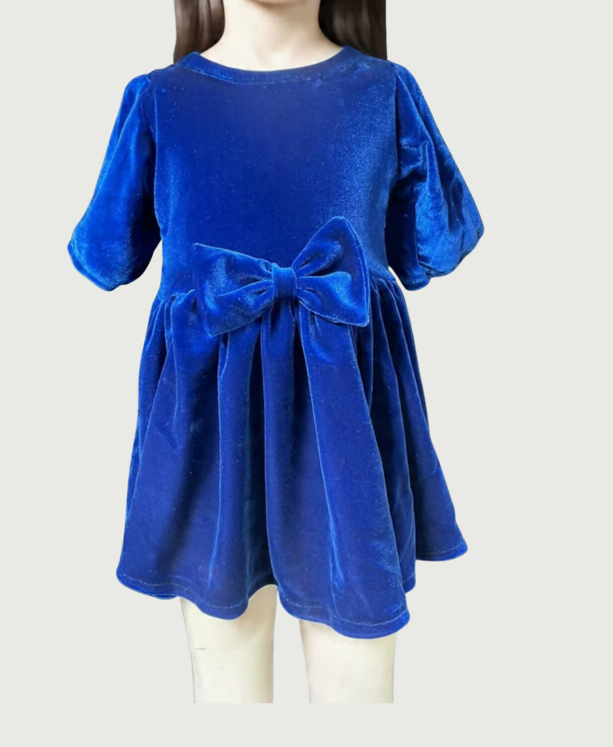 Blue velvet dress 12-18mos