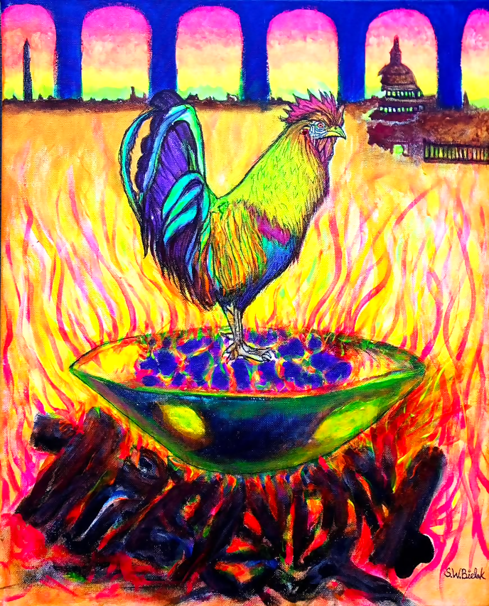 Cock Of The Wok - Art By Steven Bielak 16 x 20
