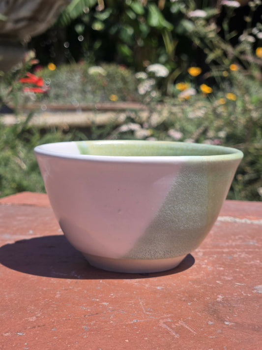 Green and White Cup