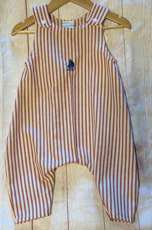 Nautical Red romper Sea Horse